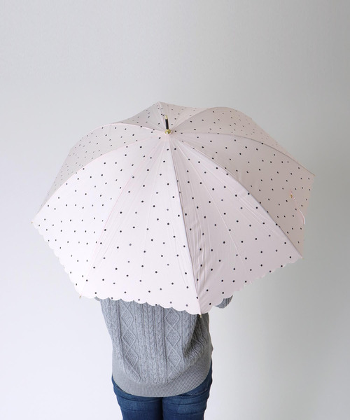 Three Four Time(スリーフォータイム)の「【Wpc.】ミルキードット長傘 (UVカット) @(長傘・レディース・ブラウン/オフホワイト/ピンク・FREE)」の22枚目の写真