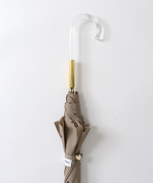 Three Four Time(スリーフォータイム)の「【Wpc.】ミルキードット長傘 (UVカット) @(長傘・レディース・ブラウン/オフホワイト/ピンク・FREE)」の7枚目の写真