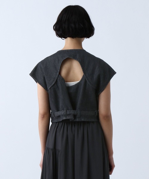 PAGEBOY（ページボーイ）の「バックオープンデニムベスト（その他アウター・レディース・ブルー/ライトブルー/ブラック・FREE）」の22枚目の写真