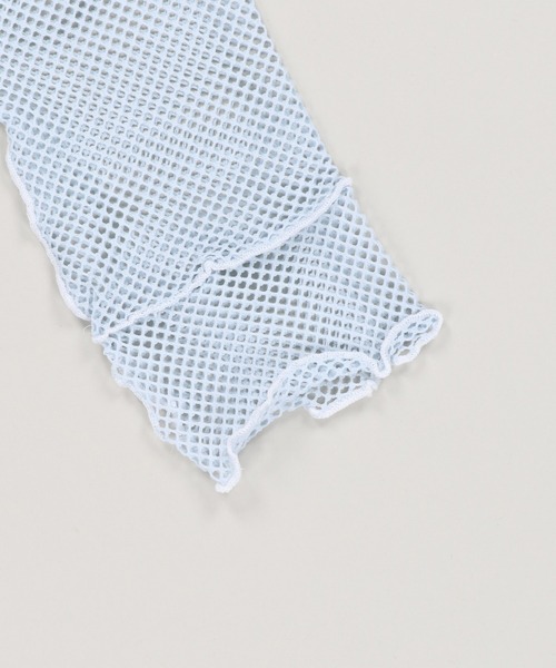 SPINNS(スピンズ)の「【3色展開】メローメッシュアームカバー(アームカバー・レディース・サックスブルー/ホワイト/ブラック・ONESIZE)」の6枚目の写真