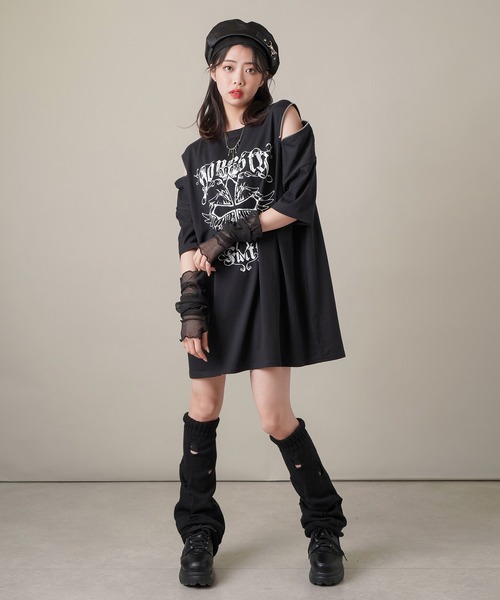 SPINNS(スピンズ)の「【3色展開】メローメッシュアームカバー(アームカバー・レディース・サックスブルー/ホワイト/ブラック・ONESIZE)」の9枚目の写真