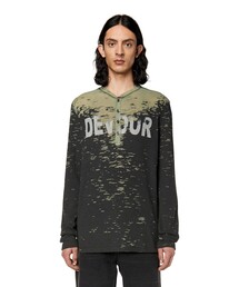 DIESEL | メンズ Tシャツ 長そで ヘンリーネック(Tシャツ/カットソー)