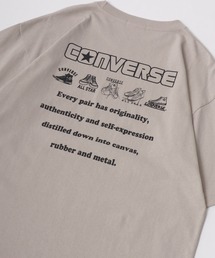 CONVERSE/コンバース アイコン シューズイラスト バックプリント ワンポイント刺繍 オーバーサイズ 半袖Tシャツ レディース メンズ