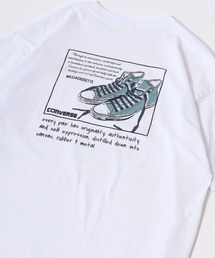 CONVERSE/コンバース アイコン シューズイラスト バックプリント ワンポイント刺繍 オーバーサイズ 半袖Tシャツ レディース メンズ
