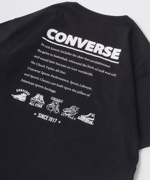 CONVERSE/コンバース アイコン シューズイラスト バックプリント ワンポイント刺繍 オーバーサイズ 半袖Tシャツ レディース メンズ