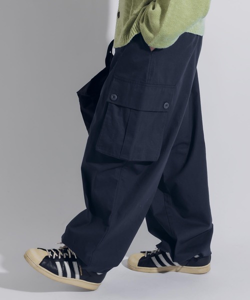 MUHET（ミュエータ）の「ルーズタックミリタリーパンツ（カーゴパンツ・レディース・ネイビー/カーキ・SMALL/MEDIUM/X-LARGE）」の8枚目の写真