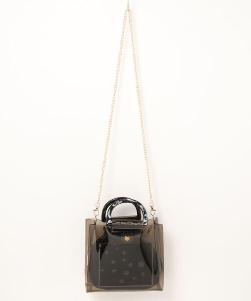 Honeys(ハニーズ)の「巾着付クリアバッグ(ショルダーバッグ・レディース・ブラック/アイボリー/キナリ・FREE)」の21枚目の写真