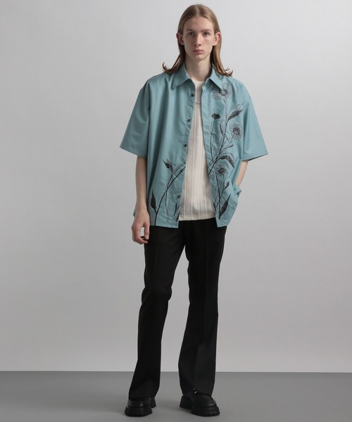 HARE（ハレ）の「フロントラインフラワーシャツ(HARE)（シャツ/ブラウス・メンズ・ブルー/ホワイト/ブラック・FREE）」の18枚目の写真