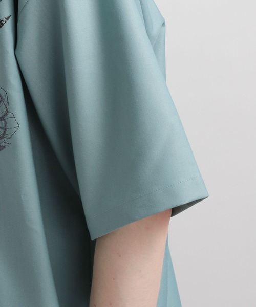 HARE（ハレ）の「フロントラインフラワーシャツ(HARE)（シャツ/ブラウス・メンズ・ブルー/ホワイト/ブラック・FREE）」の14枚目の写真