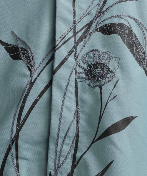 HARE（ハレ）の「フロントラインフラワーシャツ(HARE)（シャツ/ブラウス・メンズ・ブルー/ホワイト/ブラック・FREE）」の5枚目の写真