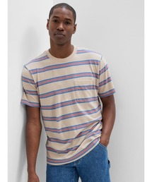 GAP | リラックス ストライプ ポケットtシャツ(Tシャツ/カットソー)