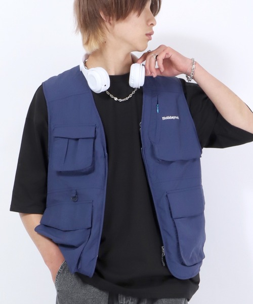 Salong hameu(サロン ハミュー)の「ナイロンタスラン フィッシィングベスト メンズ レディース(ベスト・メンズ・ベージュ/ネイビー/カーキ・L/LL/M)」の16枚目の写真