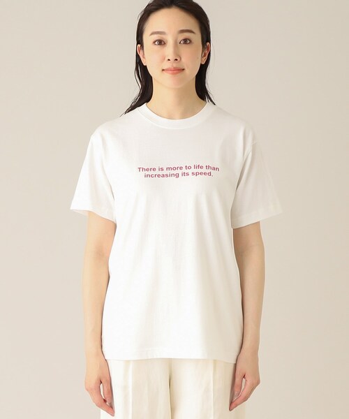 UNTITLED(アンタイトル)の「【WORLD for the World】カラーロゴTシャツ(Tシャツ/カットソー・レディース・ライトベージュ/アイボリー/ライトグリーン/ブラック・04/02/00)」の10枚目の写真