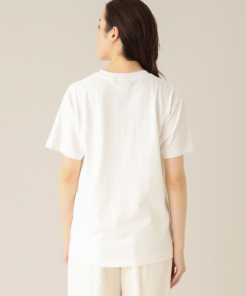 UNTITLED(アンタイトル)の「【WORLD for the World】カラーロゴTシャツ(Tシャツ/カットソー・レディース・ライトベージュ/アイボリー/ライトグリーン/ブラック・04/02/00)」の12枚目の写真