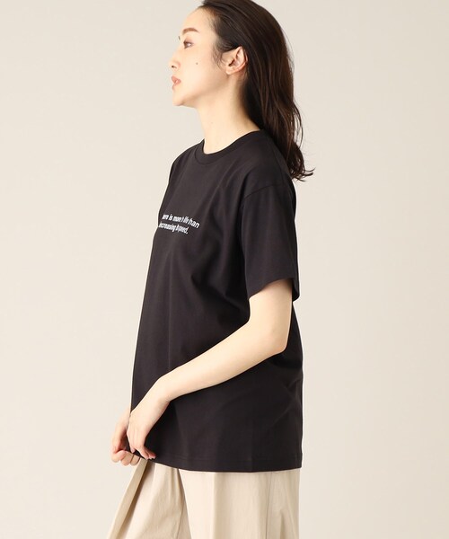 UNTITLED(アンタイトル)の「【WORLD for the World】カラーロゴTシャツ(Tシャツ/カットソー・レディース・ライトベージュ/アイボリー/ライトグリーン/ブラック・04/02/00)」の18枚目の写真