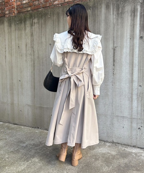 one after another NICE CLAUP(ワンアフターアナザーナイスクラップ)の「大きなフリル襟ブラウス(シャツ/ブラウス・レディース・オフホワイト/ピンク・FREE)」の14枚目の写真