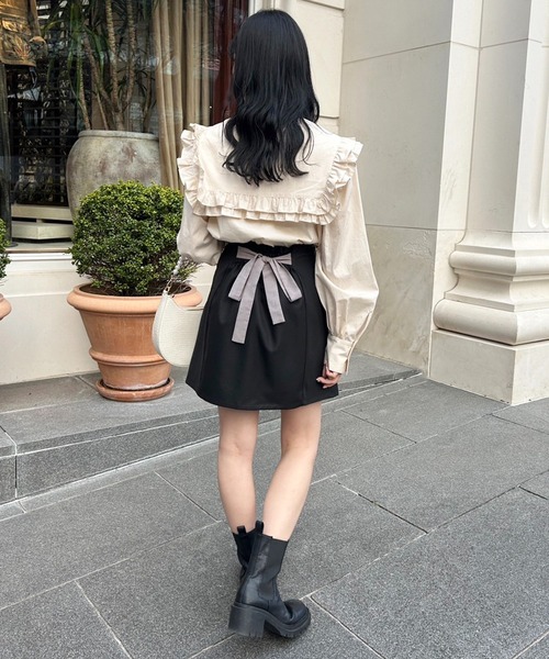one after another NICE CLAUP(ワンアフターアナザーナイスクラップ)の「大きなフリル襟ブラウス(シャツ/ブラウス・レディース・オフホワイト/ピンク・FREE)」の17枚目の写真
