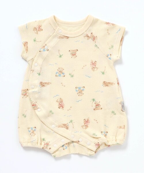 apres les cours（アプレレクール）の「ぽこぽこ4柄ロンパス（ロンパース・キッズ・サックスブルー/アイボリー/サーモンピンク/ネイビー・60/70/80）」の16枚目の写真