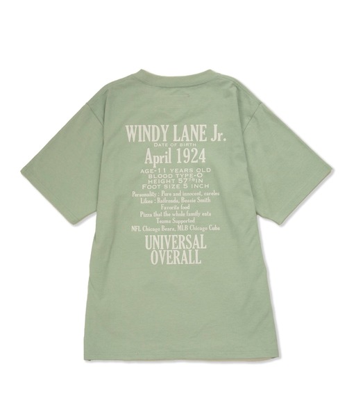UNIVERSAL OVERALL（ユニバーサルオーバーオール）の「ユニバーサルオーバーオール ロゴT /　プリントTシャツ /　バックプリントTシャツ  / WINDY JR. PROFILE T（Tシャツ/カットソー・メンズ・ミント/ネイビー/ヘザーグレー/ホワイト/ブラック・XL/L/S/M）」の13枚目の写真