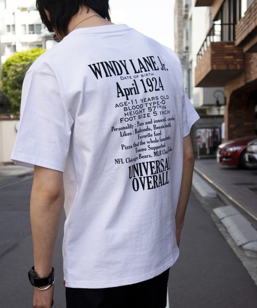 UNIVERSAL OVERALL（ユニバーサルオーバーオール）の「ユニバーサルオーバーオール ロゴT /　プリントTシャツ /　バックプリントTシャツ  / WINDY JR. PROFILE T（Tシャツ/カットソー・メンズ・ミント/ネイビー/ヘザーグレー/ホワイト/ブラック・XL/L/S/M）」の18枚目の写真