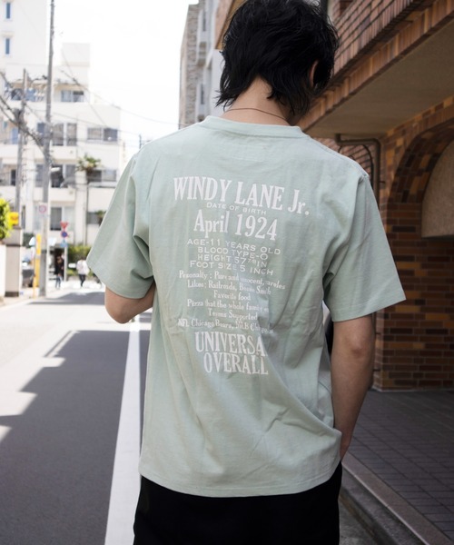UNIVERSAL OVERALL（ユニバーサルオーバーオール）の「ユニバーサルオーバーオール ロゴT /　プリントTシャツ /　バックプリントTシャツ  / WINDY JR. PROFILE T（Tシャツ/カットソー・メンズ・ミント/ネイビー/ヘザーグレー/ホワイト/ブラック・XL/L/S/M）」の19枚目の写真