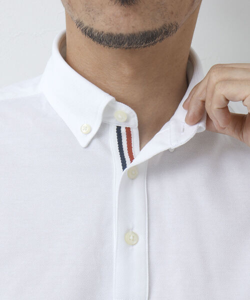 NOLLEY'S goodman（ノーリーズグッドマン）の「《ビジカジ対応》ドライマスター テープポロシャツ（ポロシャツ・メンズ・ネイビー/ブルー系その他7/ホワイト系その他4/パープル系その他4/ホワイト/ブルー/ホワイト系その他6・S/M/XL/L）」の15枚目の写真