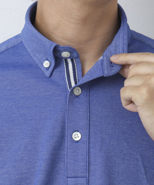 NOLLEY'S goodman（ノーリーズグッドマン）の「《ビジカジ対応》ドライマスター テープポロシャツ（ポロシャツ・メンズ・ネイビー/ブルー系その他7/ホワイト系その他4/パープル系その他4/ホワイト/ブルー/ホワイト系その他6・S/M/XL/L）」の18枚目の写真