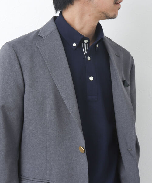 NOLLEY'S goodman（ノーリーズグッドマン）の「《ビジカジ対応》ドライマスター テープポロシャツ（ポロシャツ・メンズ・ネイビー/ブルー系その他7/ホワイト系その他4/パープル系その他4/ホワイト/ブルー/ホワイト系その他6・S/M/XL/L）」の19枚目の写真