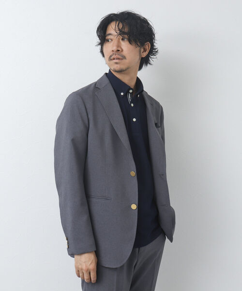 NOLLEY'S goodman（ノーリーズグッドマン）の「《ビジカジ対応》ドライマスター テープポロシャツ（ポロシャツ・メンズ・ネイビー/ブルー系その他7/ホワイト系その他4/パープル系その他4/ホワイト/ブルー/ホワイト系その他6・S/M/XL/L）」の12枚目の写真