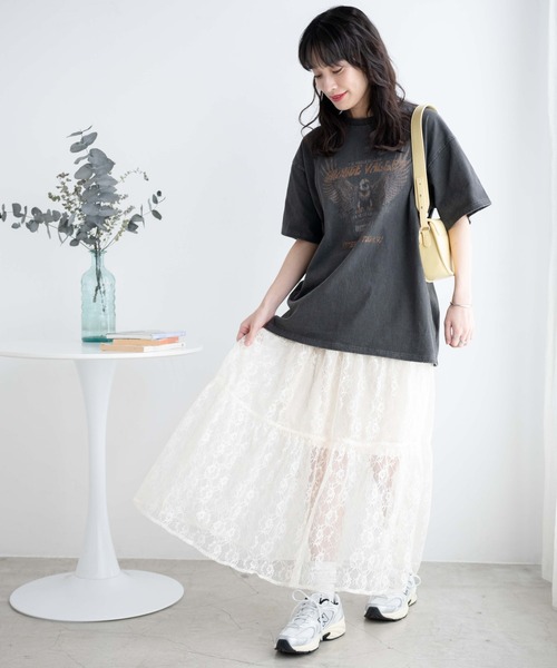 WEGO（ウィゴー）の「WEGO/フラワーレーススカート（スカート・レディース・オフホワイト/ブラック・FREE）」の10枚目の写真