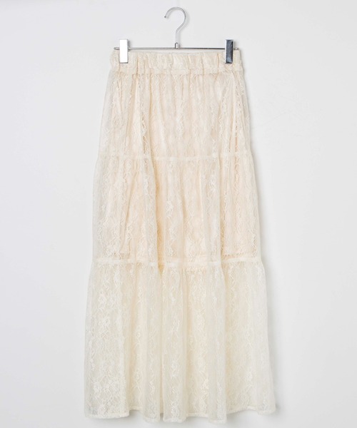 WEGO（ウィゴー）の「WEGO/フラワーレーススカート（スカート・レディース・オフホワイト/ブラック・FREE）」の20枚目の写真