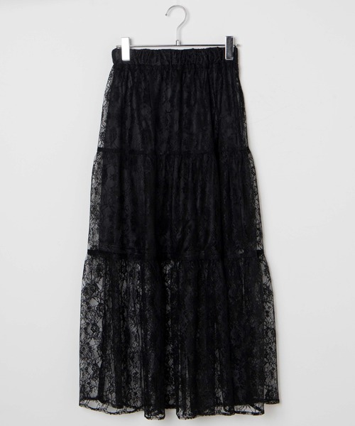 WEGO（ウィゴー）の「WEGO/フラワーレーススカート（スカート・レディース・オフホワイト/ブラック・FREE）」の18枚目の写真