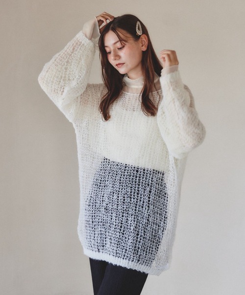 pomiii（ポミー）の「透かし編みニット（ニット/セーター）」 - WEAR
