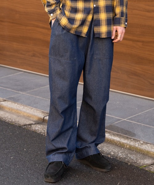 SETUP7（セットアップセブン）の「【SETUP7】ベーシックオーバーサイズベイカーパンツ ミリタリーパンツ　fast orslow pants　軍パン（カーゴパンツ・メンズ・インディゴブルー/ダークインディゴブルー/サックスブルー/ブラック/ベージュ/カーキ/ホワイト・4/5/6/7）」の7枚目の写真