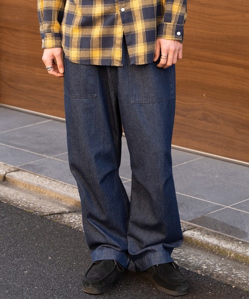 最終値下げ！　ベイカーパンツ　ミリタリーパンツ　ネイビー 80s U.S.NAVY UTILITY TROUSERS DARK BLUE PANTS USN ベイカーパンツ