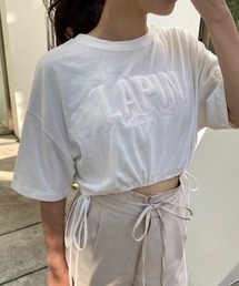 one after another NICE CLAUP | ロゴ刺繍サイドリボンショートT(Tシャツ/カットソー)