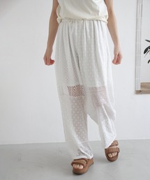 パッチワークレースパンツ