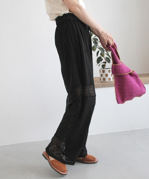 Crisp（クリスプ）の「パッチワークレースパンツ（その他パンツ・レディース・ブラック/ホワイト・FREE）」の8枚目の写真