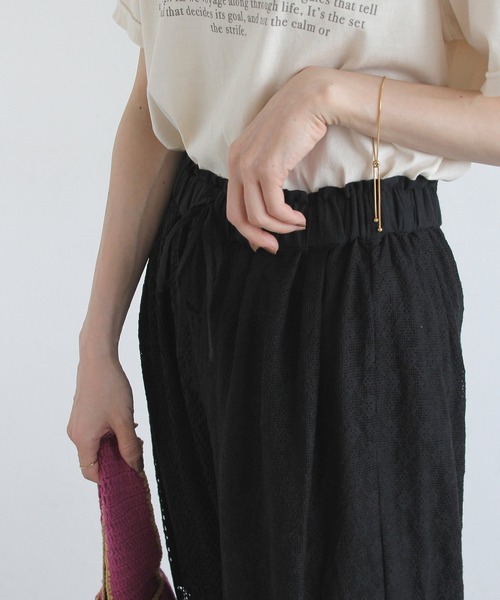 Crisp（クリスプ）の「パッチワークレースパンツ（その他パンツ・レディース・ブラック/ホワイト・FREE）」の9枚目の写真