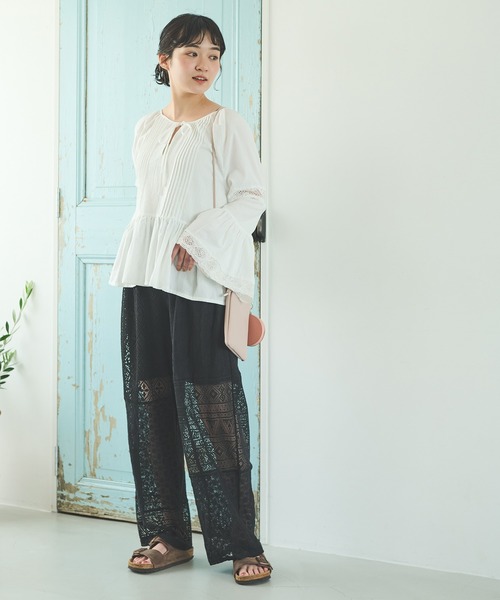 Crisp（クリスプ）の「パッチワークレースパンツ（その他パンツ・レディース・ブラック/ホワイト・FREE）」の11枚目の写真