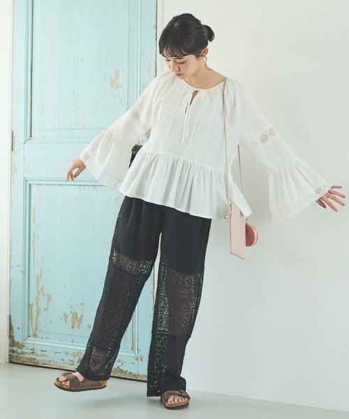 Crisp（クリスプ）の「パッチワークレースパンツ（その他パンツ・レディース・ブラック/ホワイト・FREE）」の12枚目の写真