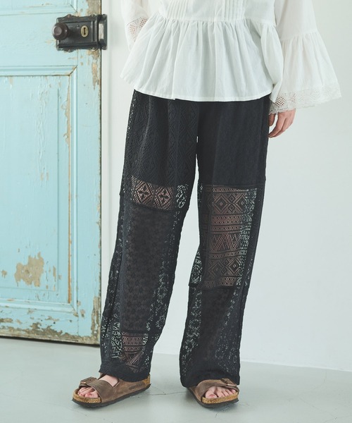 Crisp（クリスプ）の「パッチワークレースパンツ（その他パンツ・レディース・ブラック/ホワイト・FREE）」の14枚目の写真