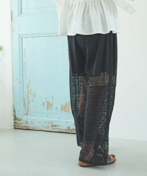 Crisp（クリスプ）の「パッチワークレースパンツ（その他パンツ・レディース・ブラック/ホワイト・FREE）」の16枚目の写真
