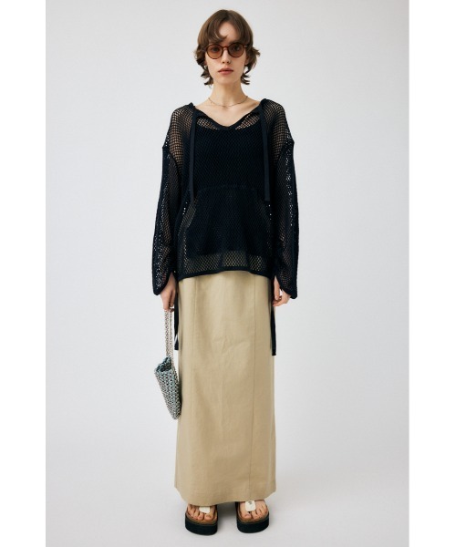 MOUSSY（マウジー）の「MESH SKIPPER プルオーバー（Tシャツ/カットソー・レディース・ブラック/アイボリー/ブルー・FREE）」の4枚目の写真