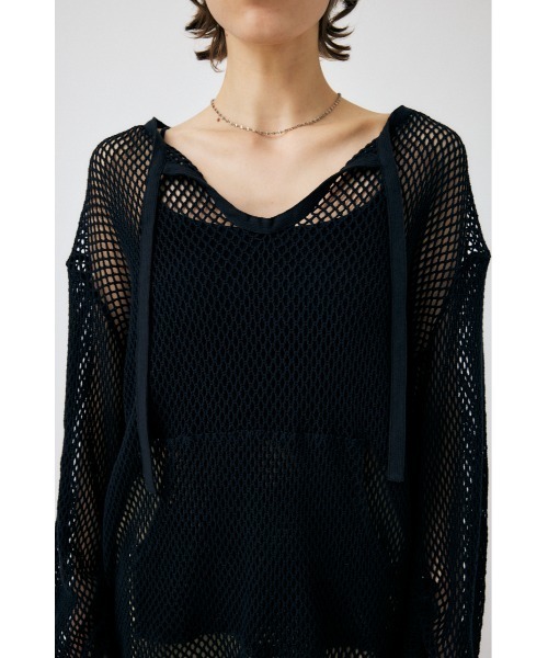 MOUSSY（マウジー）の「MESH SKIPPER プルオーバー（Tシャツ/カットソー・レディース・ブラック/アイボリー/ブルー・FREE）」の12枚目の写真