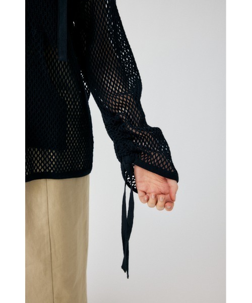 MOUSSY（マウジー）の「MESH SKIPPER プルオーバー（Tシャツ/カットソー・レディース・ブラック/アイボリー/ブルー・FREE）」の16枚目の写真