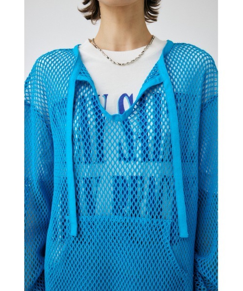 MOUSSY（マウジー）の「MESH SKIPPER プルオーバー（Tシャツ/カットソー・レディース・ブラック/アイボリー/ブルー・FREE）」の13枚目の写真