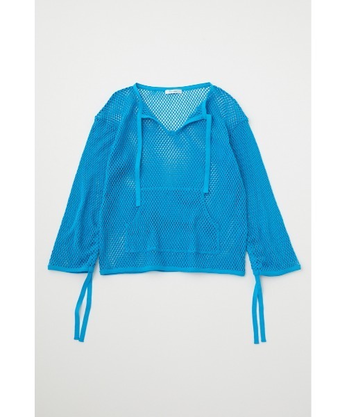 MOUSSY（マウジー）の「MESH SKIPPER プルオーバー（Tシャツ/カットソー・レディース・ブラック/アイボリー/ブルー・FREE）」の6枚目の写真