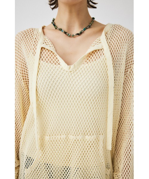 MOUSSY（マウジー）の「MESH SKIPPER プルオーバー（Tシャツ/カットソー・レディース・ブラック/アイボリー/ブルー・FREE）」の15枚目の写真