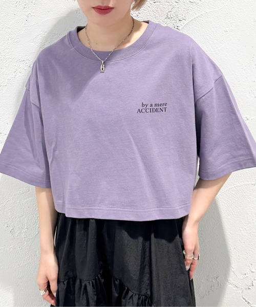 apres jour mignon(アプレジュールミニョン)の「ゆるショートTシャツ【ZOZOTOWN限定アイテム】(Tシャツ/カットソー・レディース・ナチュラル/ホワイト系その他/オフホワイト/ブラック/パープル・X-LARGE/フリー)」の17枚目の写真